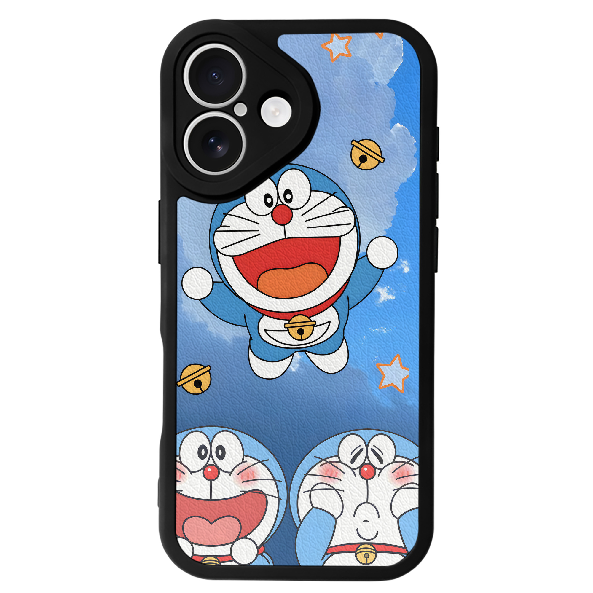 （画像用） ドラえもん Doraemon 【iPhone 16シリーズ対応】シリコンスマホケース（レザー調） 材質：シリコン